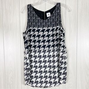 Cabi | Broken Check Hound's-tooth Sleeveless Blouse  Size Medium